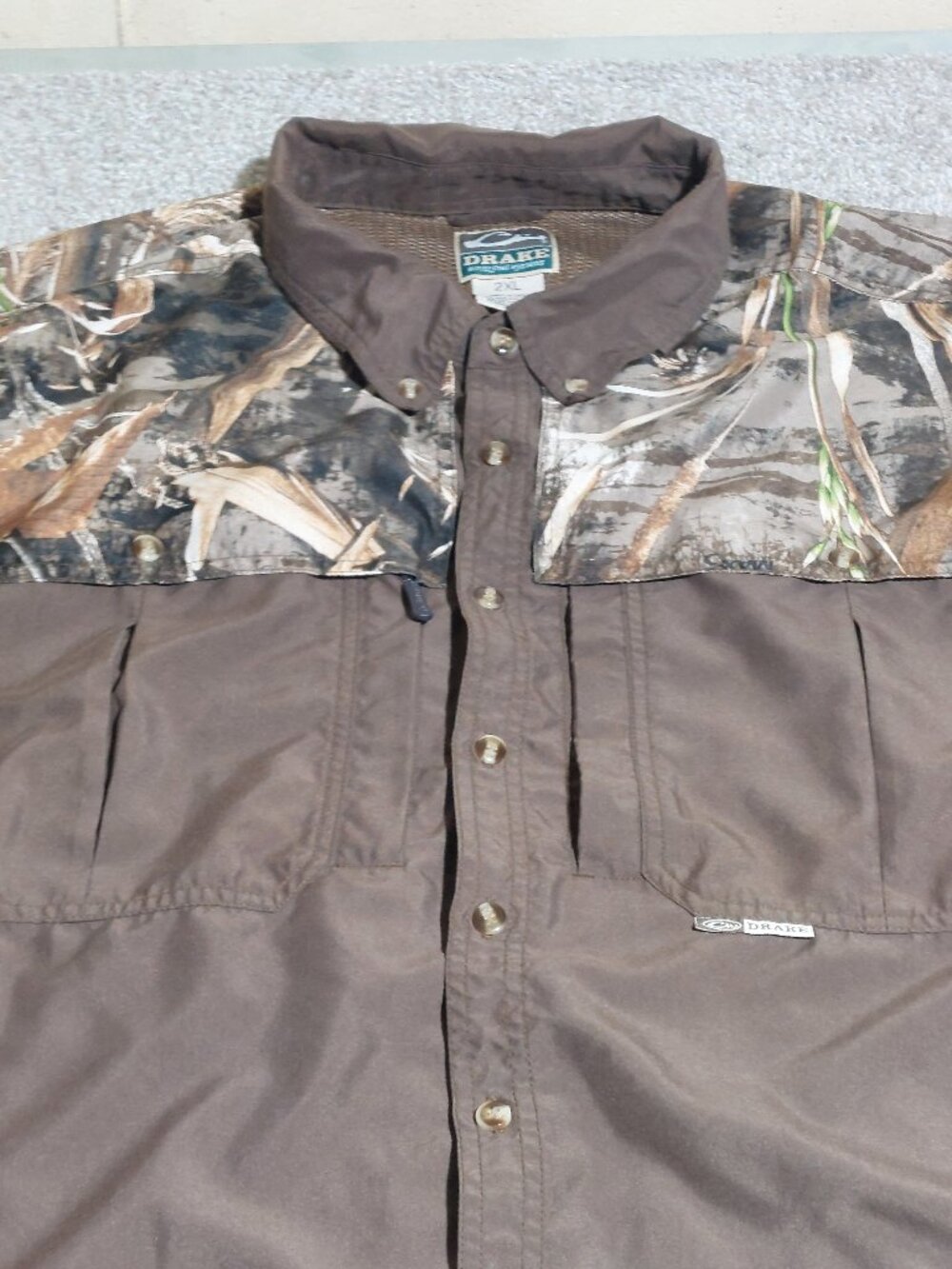 Drake Waterfowl Systems Long sleeve vented Realtree camo Max 5 upper size 2XL